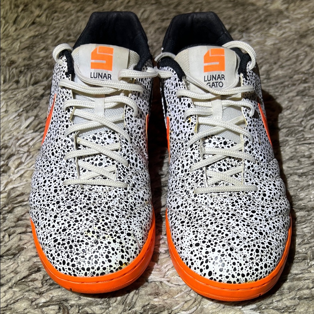 Nike LUNAR GATO Men's Shoes - White and Orange